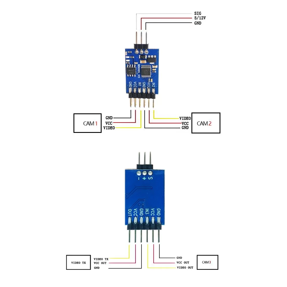 5.8G 3 Channel Video Switcher  - Drone Battery recension och pris
